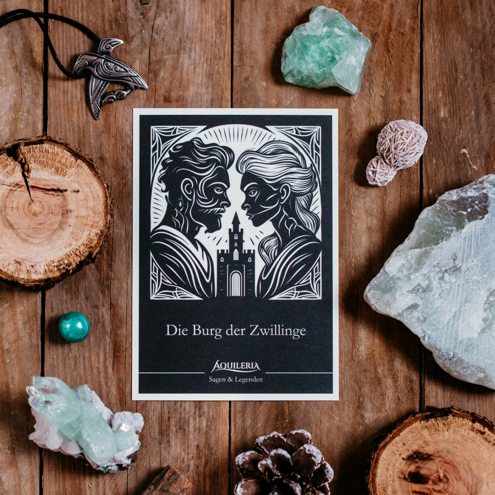 AQUILERIA Sammelpostkarten Edition 1 Motiv 7 "Die Burg der Zwillinge" Vorderseite AQUILERIA Sammelpostkarten Edition 1 Motiv 7 "Die Burg der Zwillinge" Vorderseite